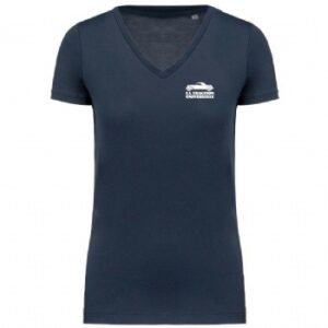 Tee-shirt suprima col V Femm